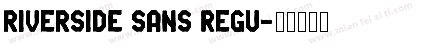 Riverside Sans Regu字体转换